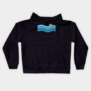 Sunset Ocean Waves Kids Hoodie